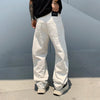 Versatile White Western Style Classic Easy Cut Denim