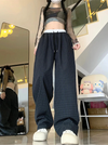 Vintage Wide Leg Ekose Jogger, önden görünüm — Navra Wear