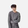 Worn-In Block-Color Color Crew Neck Long Sleeve T-Shirt
