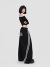 Black Lace Leisure Trousers