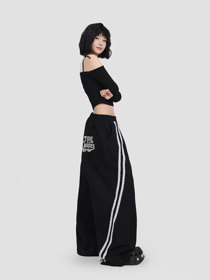 Black Lace Leisure Trousers