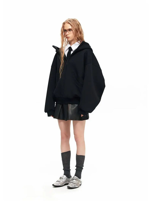 Thick Cool Boxy Zip Sweatshirt alternatif görünüm