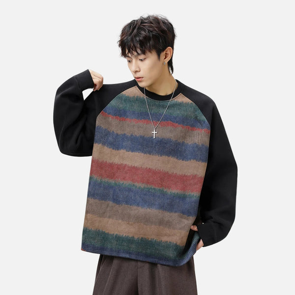 Raglan Block Street Crewneck