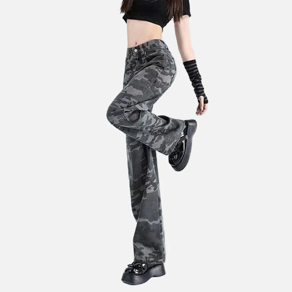 2000s Woodland High Waisted Bell Leg Denim alternatif görünüm