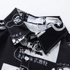 Tokyo Print Short Sleeve Button Top