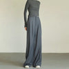 Drape Effect High-Rise Wide-Leg