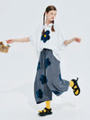 New-Millennium Floral Patch Breezy-Cut Fit Bright-Days T-Shirt