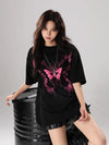Women Block-Style Wings-Print Print Relaxed Fit T-Shirt