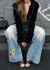 Heritage Bead Stitched Relaxed Denim