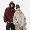 Heavyweight Ribbed Solid Half-Zip Sweatshirt