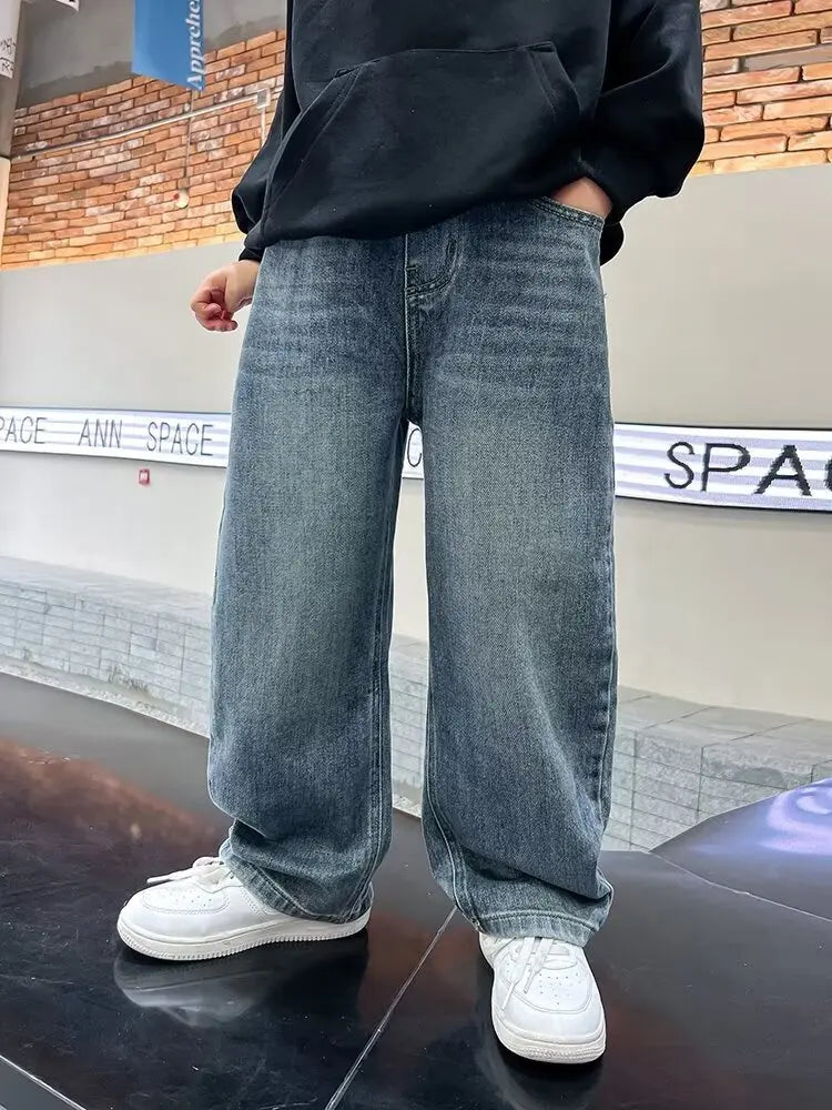 Boys Modern Easy Cut Wide Denim
