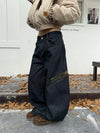 Chic Wild Print Spliced Urban Beat Utility Denim