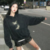 Butterfly Faded Dark Oversized Sweatshirt