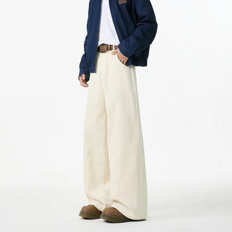 Oversized Cord Straight Trousers