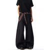 Wide Leg Gotik Baskılı Pantolon, stil görünüm — Navra Wear