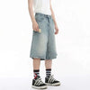Summer Rinse Broken Hole Denim Shorts