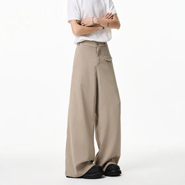 Khaki Suit Loose Wide-Leg alternatif görünüm