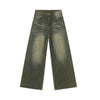 Vintage Yıkanmış Yırtık Detaylı İspanyol Paça Jean Pantolon, önden görünüm — Navra Wear