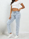 Versatile Everyday Mid-Waisted Light Blue Denim
