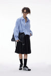 Soft Pleat Checker Cotton Everyday Shirt