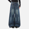 Versatile Slimming Western Style Torn Denim