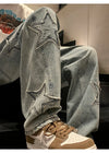2000s Stellar Stitched Relaxed Denim