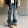 Electric Blue Graphic Rinse Scimitar Denim