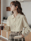 Puff Sleeve Vintage Elegant Blouse