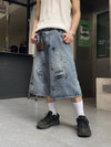 Vintage Grafiti Baskılı Şort, yakın çekim — Navra Wear