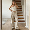 Heritage Beige Relaxed High-Rise Denim