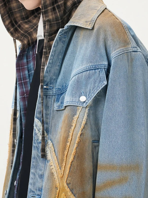 Metro Bold Gradient Faded Denim Jacket alternatif görünüm