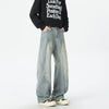 Y2K Baggy Mozaik Desenli Jean Pantolon, kombin görünüm — Navra Wear
