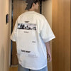 Street-Culture Aged Wide-Body Print Imprinted Bright-Days T-Shirt