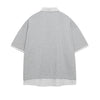 Everyday Unstructured Fit Fake Two-Piece Letter Print Collar-Knit T-Shirt