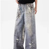 Blue Link Print Relaxed Classic Denim