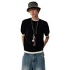 Concrete-Jungle Contrast Color Short Sleeve Weekend T-Shirt