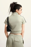 Circa-2000 Women's Zip-up Crop Top