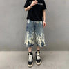 Blaze Print Denim Shorts