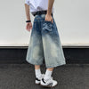Original Ombre Cozy Vibes Rinse Patched Denim Shorts