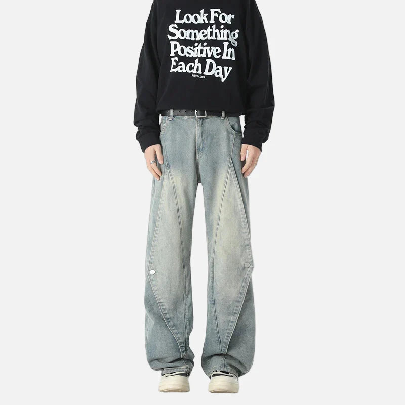 2000s Autumn Mosaic Relaxed Urban Beat Denim
