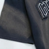 Oversized Street-Culture Grit-Style Stitch-Craft Patch T-Shirt
