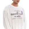 Pfnw Washed-Out White Letter Print T-Shirt