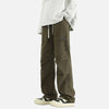 Solid Casual Relaxed Wide Leg Street Pants