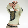 Cyber Turn-Of-Era Collage-Cut Grit-Style Cut-Short T-Shirt