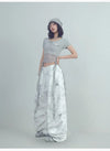 Knit Print Paratrooper Trousers