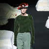 Counter-Culture Silk Velvet Asymmetrical Collar T-Shirt
