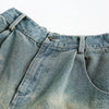 Sacred Pattern Denim Shorts