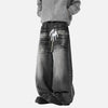 Heritage Lightning Pattern Relaxed Relaxed Denim