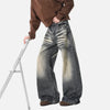 Heritage Moustache Effect Rinse Wide Denim