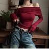 Off-Shoulder Extended-Arm Top